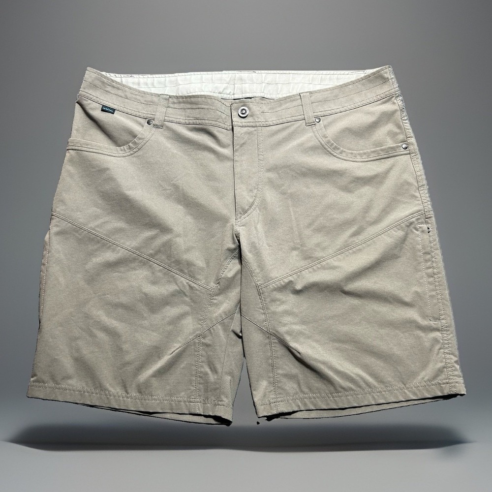 Kuhl Silencr Kargo Shorts Mens 42 Khaki 5230 Stretch Hiking Trail Techwear